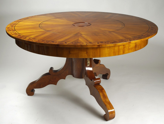 A rare and unusual Biedermeier dining table