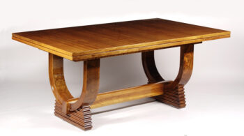 An Art Deco extendable dining table by Soubrier