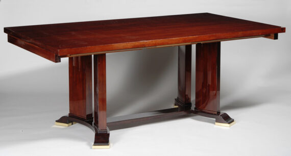 An Art Deco extendable dining table