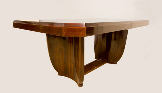 An Art Deco extendable dining table
