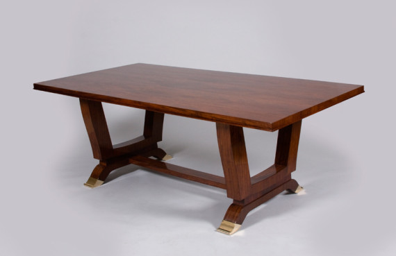 A handsome Art Deco dining table