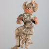 Pottery figure of a Lokapala astride an ox