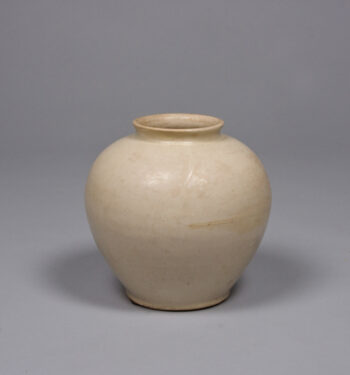 White Glazed Ovoid Jar