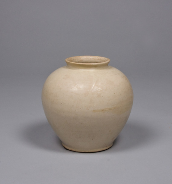 White Glazed Ovoid Jar