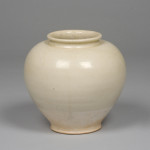 White Glazed Ovoid Jar,