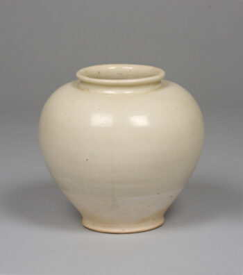 White Glazed Ovoid Jar,
