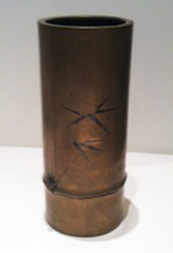 Japanese Decorative cast-bronze vase