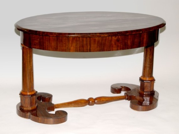 A Biedermeier center hall table