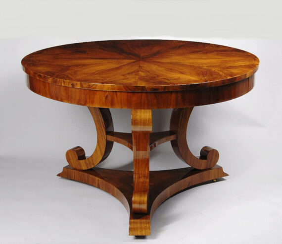 An exceptional Biedermeier center hall table