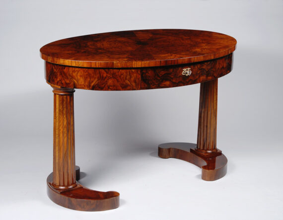 An elegant Biedermeier center hall table