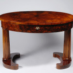 An elegant Biedermeier center hall table