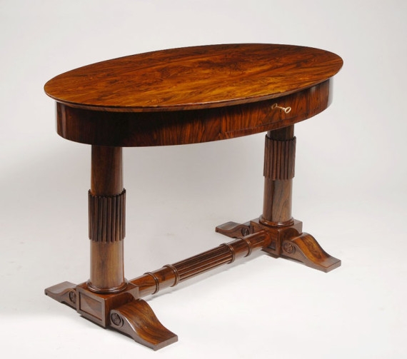 An exceptional Biedermeier library table