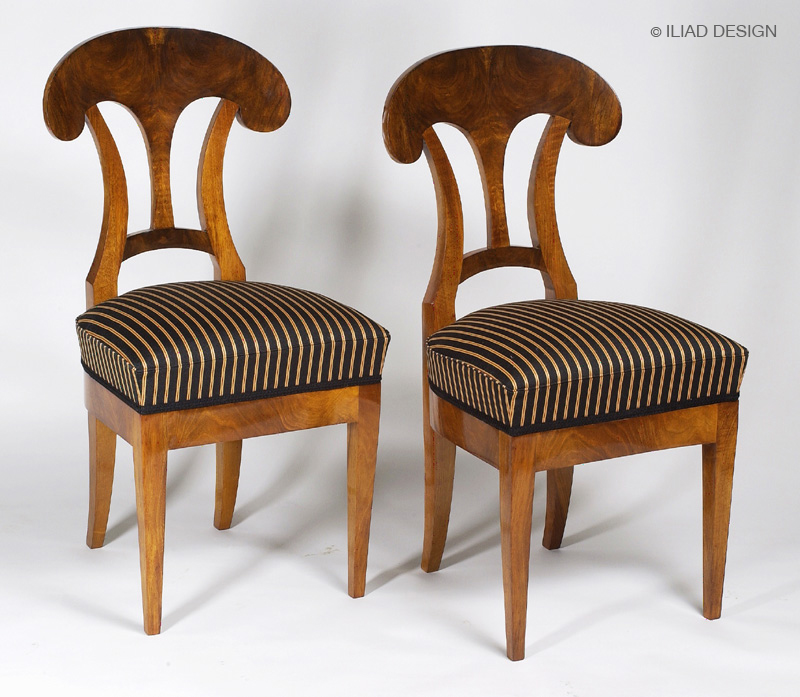 A set of Biedermeier style side chairs