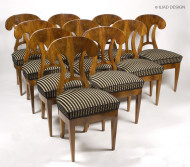 A set of Biedermeier style side chairs