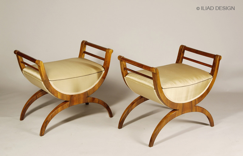 A pair of Biedermeier style benches
