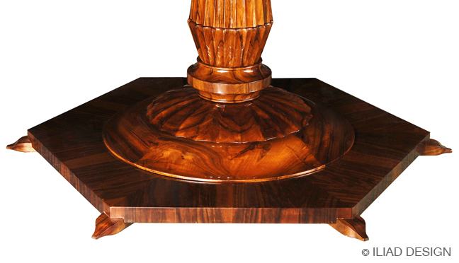 A grand Biedermeier style single pedestal extendable dining table 2
