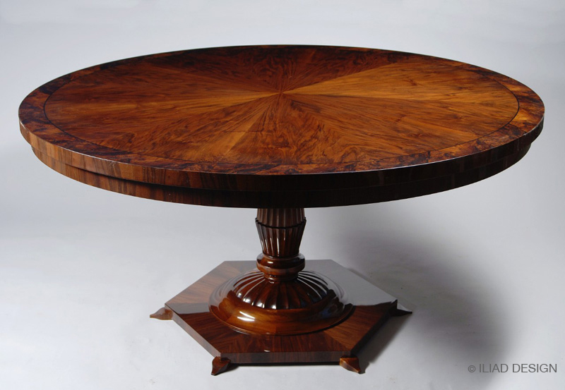 A large Biedermeier style pedestal table