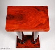 A modernist style display pedestal in rosewood with ebonized detail 3