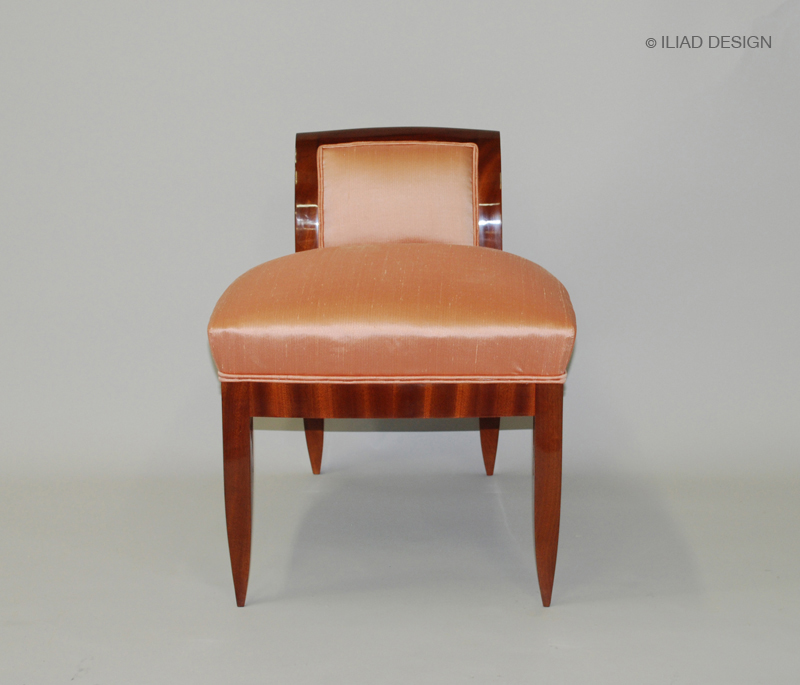 An Art Deco style ladies vanity chair in mahogany 2
