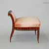 An Art Deco style ladies vanity chair in mahogany