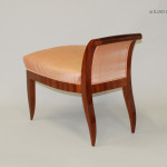 An Art Deco style ladies vanity chair in mahogany