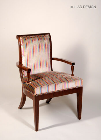 An Austrian Neoclassical style  game table armchair