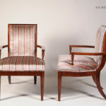 An Austrian Neoclassical style  game table armchair
