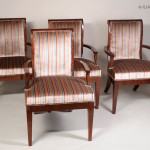 An Austrian Neoclassical style  game table armchair