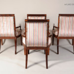 An Austrian Neoclassical style  game table armchair