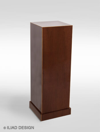 Book-matched walnut Pedestal