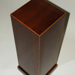Book-matched walnut Pedestal
