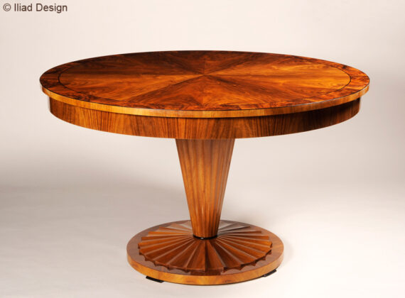 A Biedermeier inspired extendable dining table in the manner of Josef Danhauser