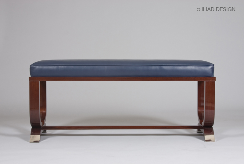 A contemporary pair of Art Deco style benches  2