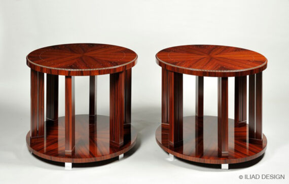 A pair of Art-Deco style side tables