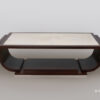 A French Modernist Inspired Parchment Top Coffee Table by ILIAD Design