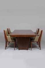A set of six Captain dining chairs in the style of D.I