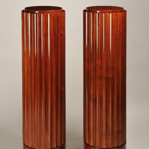 A pair of fluted columns in Art Deco style