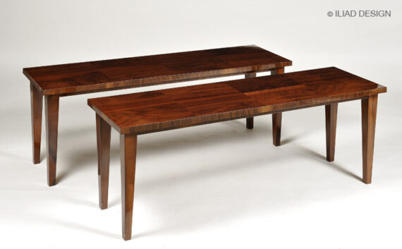 A Biedermeier-style pair of benches