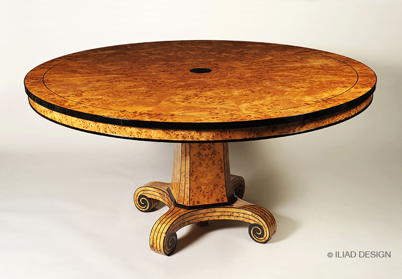 Biedermeier style round dining table