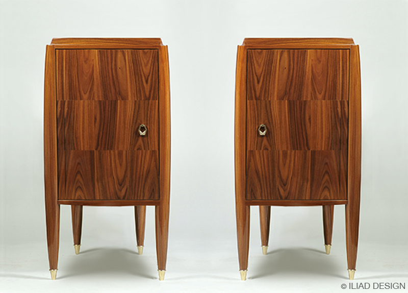 A pair of Modernist style bedsides