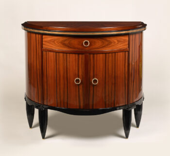 A French Art Deco Style Demi-lune Cabinet by ILIAD Design