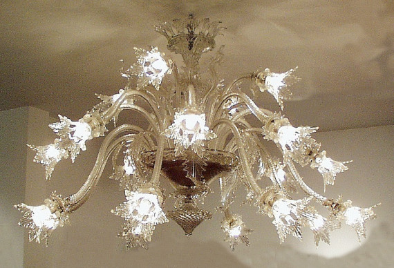 A rare and exceptional Murano twenty arm chandelier