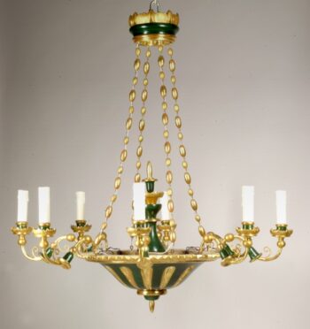 An elegant Biedermeier 8 arm chandelier