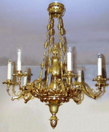 Biedermeier eight arm chandelier