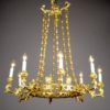 A circular Biedermeier eight-arm chandelier