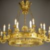 A very rare large Empire 18 arm chandelier