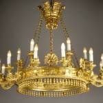 A very rare large Empire 18 arm chandelier