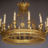 An Empire crown-type twelve-arm chandelier