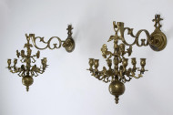 A pair of bronze seven-arm sconces 2