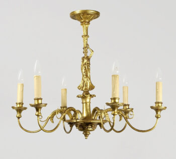 A Petite Empire 6 Arm Chandelier